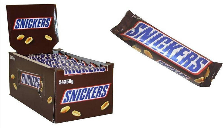 Snickers 24x Barrette Al Cioccolato Arachidi E Caramello Snickers 50 Gr Confezione Da 24 Pz Alimentari e cura della casa/Snack dolci e salati/Cioccolata/Barrette/Tavolette Franco Pausa Caffè - Albano Laziale, Commerciovirtuoso.it