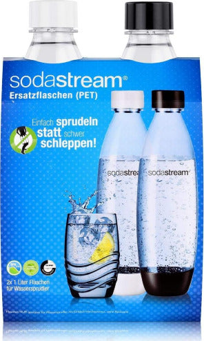 SODASTREAM-BOTTIGLIA-PET-NERO-E-BIANCO-1L-2PEZZI
