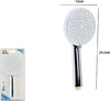 Soffione-Doccia-12-X-24.5-Cm-Doccetta-Multigetto-Regolabile-Rotonda-Bianca-87144