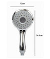 Soffione Doccia 12x24.5cm Doccetta Bagno Multigetto Regolabile Manico Bombato 79706
