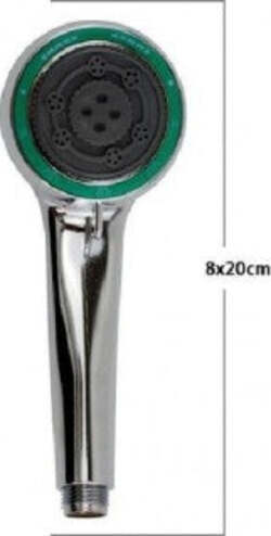 Soffione-Doccia-8-X-20-Cm-Doccetta-Rotonda-Multigetto-Di-3-Tipi-Regolabile-69111