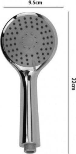 Soffione-Doccia-9.5-X-22-Cm-Tondo-Doccetta-Multigetto-Di-3-Tipi-Regolabile-69349