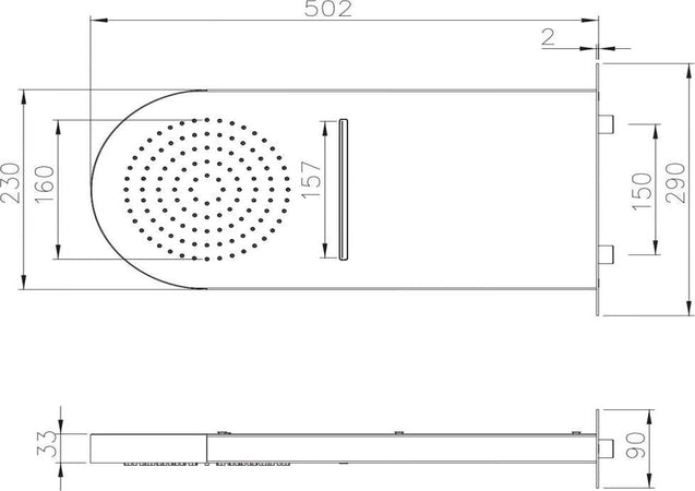Soffione Doccia a Parete Acciaio Inox Punta Tonda Con Cascata Fai da te/Attrezzature per cucine e bagni/Attrezzature per bagni/Docce e componenti doccia/Filtri supporti e soffioni doccia/Docce fisse Ogomondo - Martina Franca, Commerciovirtuoso.it