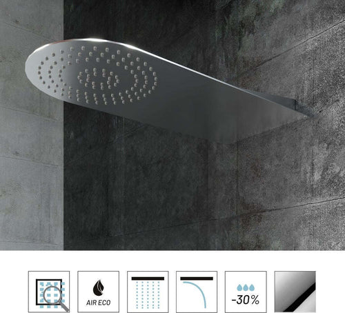 Soffione Doccia A Parete Acciaio Inox Punta Tonda Fai da te/Attrezzature per cucine e bagni/Attrezzature per bagni/Docce e componenti doccia/Filtri supporti e soffioni doccia/Docce fisse Ogomondo - Martina Franca, Commerciovirtuoso.it