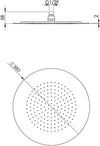 Soffione doccia ad incasso filomuro tondo