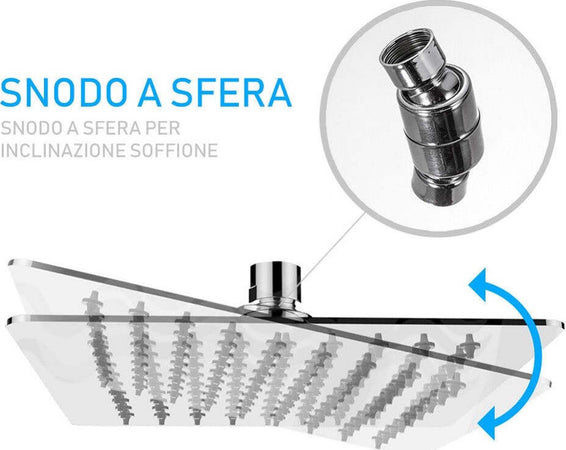 Soffione Doccia Bagno Cascata Quadrato 40x40cm Acciaio 324 Getti Effetto Pioggia Casa, arredamento e bricolage > Soffioni Doccia Trade Shop italia - Napoli, Commerciovirtuoso.it