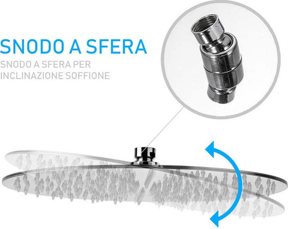 Soffione Doccia Bagno Cascata Tondo 30 Cm Acciaio Ultra Sottile Effetto Pioggia Casa, arredamento e bricolage > Soffioni Doccia Trade Shop italia - Napoli, Commerciovirtuoso.it
