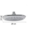Soffione Doccia Bagno Quadrato 20x20cm Abs Effetto Pioggia 52213 Filtro Anticalcare