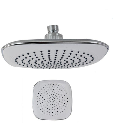 Soffione Doccia Bagno Quadrato 20x20cm Abs Effetto Pioggia 52213 Filtro Anticalcare