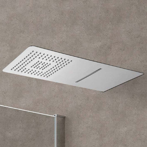 Soffione-Doccia-Cascata-design-quadrato-con-installazione-a-muro-50x20