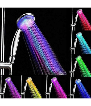 Soffione Doccia Con Led Rgb Doccetta A Telefono 20cm Cromoterapia Emozionale 79898