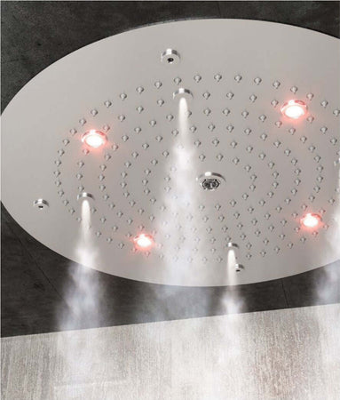Soffione Doccia LED a Soffitto Installazione Da Incasso Acciaio Inox Tondo Fai da te/Attrezzature per cucine e bagni/Attrezzature per bagni/Docce e componenti doccia/Filtri supporti e soffioni doccia/Docce fisse Ogomondo - Martina Franca, Commerciovirtuoso.it