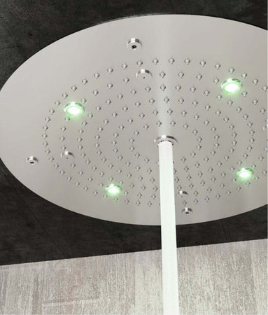 Soffione Doccia LED a Soffitto Installazione Da Incasso Acciaio Inox Tondo Fai da te/Attrezzature per cucine e bagni/Attrezzature per bagni/Docce e componenti doccia/Filtri supporti e soffioni doccia/Docce fisse Ogomondo - Martina Franca, Commerciovirtuoso.it