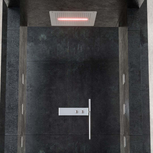 Soffione Doccia LED a Soffitto Installazione Da Incasso Con Cascata Acciaio Inox Quadro Fai da te/Attrezzature per cucine e bagni/Attrezzature per bagni/Docce e componenti doccia/Filtri supporti e soffioni doccia/Docce fisse Ogomondo - Martina Franca, Commerciovirtuoso.it