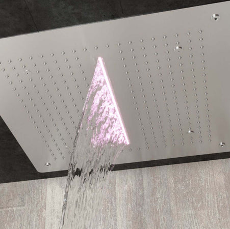 Soffione Doccia LED a Soffitto Installazione Da Incasso Con Cascata Acciaio Inox Quadro Fai da te/Attrezzature per cucine e bagni/Attrezzature per bagni/Docce e componenti doccia/Filtri supporti e soffioni doccia/Docce fisse Ogomondo - Martina Franca, Commerciovirtuoso.it