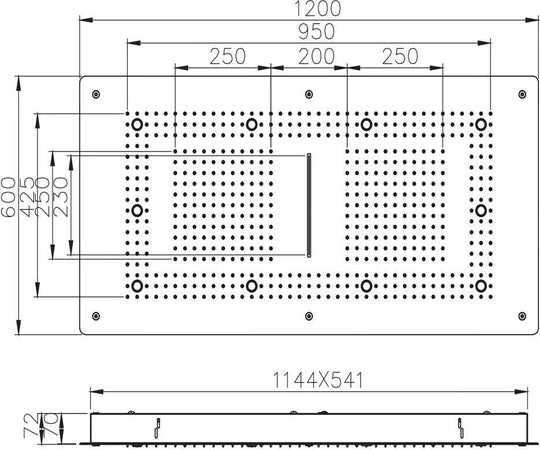 Soffione Doccia LED a Soffitto Installazione Da Incasso Con Cascata Acciaio Inox Rettangolare Fai da te/Attrezzature per cucine e bagni/Attrezzature per bagni/Docce e componenti doccia/Filtri supporti e soffioni doccia/Docce fisse Ogomondo - Martina Franca, Commerciovirtuoso.it
