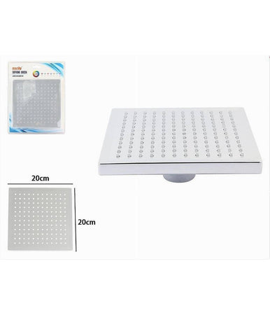 Soffione Doccia Led Rgb 20 X 20 Cm Cromoterapia Doccia Emozionale Argento 79907