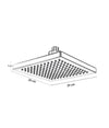Soffione Doccia Led Rgb 20 X 20 Cm Cromoterapia Doccia Emozionale Argento 79907