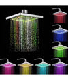 Soffione Doccia Led Rgb 20 X 20 Cm Cromoterapia Doccia Emozionale Argento 79907