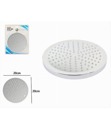 Soffione Doccia Led Rgb Rotondo 20cm Cromoterapia Doccia Emozionale Argento 79906