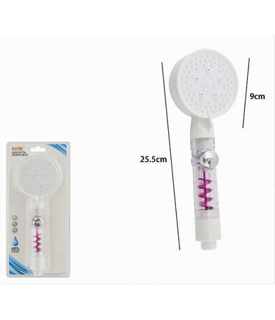 Soffione Doccia Multigetto Flusso D'acqua Curvo Pulsante Doccetta 9x25.5cm 87530