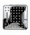 Soffione Doccia Quadrato 10 Cm Ugelli Fori Bagno Miscelatore Con Attacchi 69285