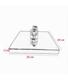 Soffione Doccia Quadrato 20cm A Led Rgb Bagno Miscelatore 79905 Per Cromoterapia