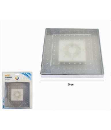 Soffione Doccia Quadrato 20cm A Led Rgb Bagno Miscelatore 79905 Per Cromoterapia