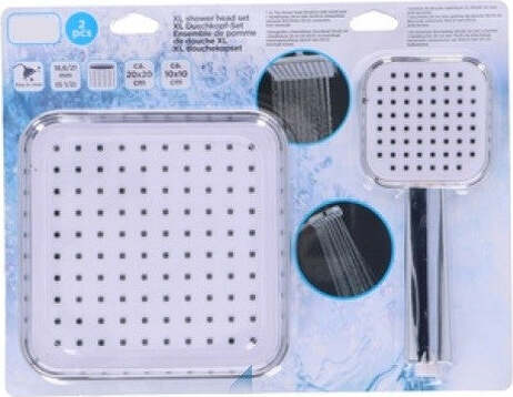 SOFFIONE DOCCIA QUADRATO 20X20CM CON MISCELATORE DOCCETTA QUADRATA IN ABS CROMO Fai da te/Attrezzature per cucine e bagni/Attrezzature per bagni/Docce e componenti doccia/Filtri supporti e soffioni doccia/Docce fisse Trade Shop italia - Napoli, Commerciovirtuoso.it