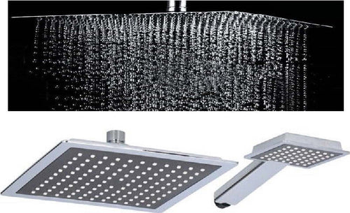 SOFFIONE DOCCIA QUADRATO 22X22CM CON MISCELATORE DOCCETTA QUADRATA IN ABS CROMO Fai da te/Attrezzature per cucine e bagni/Attrezzature per bagni/Docce e componenti doccia/Filtri supporti e soffioni doccia/Docce fisse Trade Shop italia - Napoli, Commerciovirtuoso.it