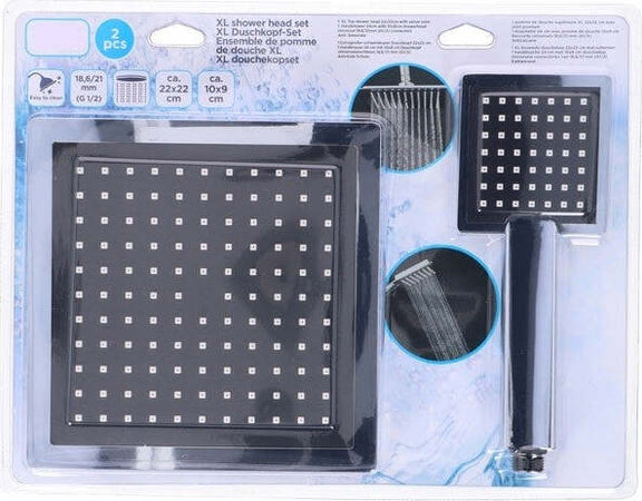 SOFFIONE DOCCIA QUADRATO 22X22CM CON MISCELATORE DOCCETTA QUADRATA IN ABS CROMO Fai da te/Attrezzature per cucine e bagni/Attrezzature per bagni/Docce e componenti doccia/Filtri supporti e soffioni doccia/Docce fisse Trade Shop italia - Napoli, Commerciovirtuoso.it