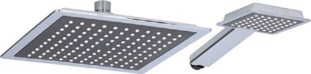 SOFFIONE DOCCIA QUADRATO 22X22CM CON MISCELATORE DOCCETTA QUADRATA IN ABS CROMO Fai da te/Attrezzature per cucine e bagni/Attrezzature per bagni/Docce e componenti doccia/Filtri supporti e soffioni doccia/Docce fisse Trade Shop italia - Napoli, Commerciovirtuoso.it