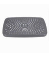 Soffione Doccia Rettangolare Ugelli Fori Bagno Miscelatore Grigio 28.5x19cm 87129