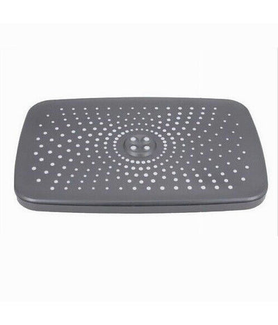 Soffione Doccia Rettangolare Ugelli Fori Bagno Miscelatore Grigio 28.5x19cm 87129