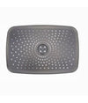 Soffione Doccia Rettangolare Ugelli Fori Bagno Miscelatore Grigio 28.5x19cm 87129