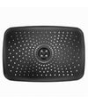 Soffione Doccia Rettangolare Ugelli Fori Bagno Miscelatore Nero 28.5x19 Cm 87127
