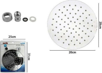 Soffione Doccia Rotondo 20cm Ugelli Fori Attacchi Bagno Miscelatore 69119 Moderno Casa, arredamento e bricolage > Accessori Doccia > Soffioni Doccia Trade Shop italia - Napoli, Commerciovirtuoso.it