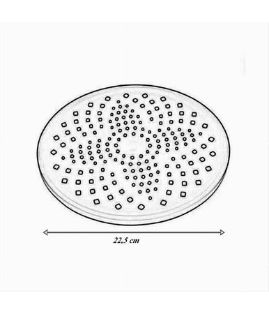 Soffione Doccia Tondo In Abs 22,5 Cm Ugelli Fori Bagno Miscelatore Filtro 87133