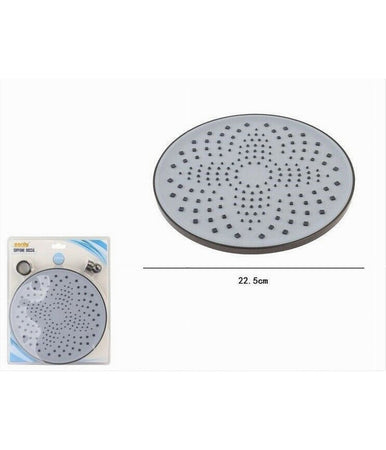 Soffione Doccia Tondo In Abs 22,5 Cm Ugelli Fori Bagno Miscelatore Filtro 87133