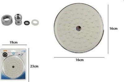Soffione-Doccia-Ugelli-Fori-Bagno-Miscelatore-Ad-Alta-Pressione-59160-16cm-Tondo
