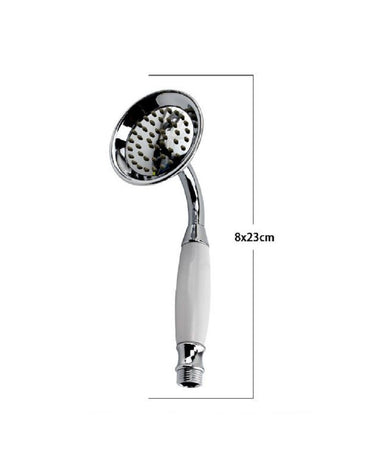 Soffione Doccia Vasca Stile Retrò Abs Cromato Lucido Attacco 1/2 Doccetta 69040