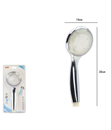 Soffione Led Rgb Doccetta A Telefono 25 Cm Cromoterapia Doccia Emozionale 79899