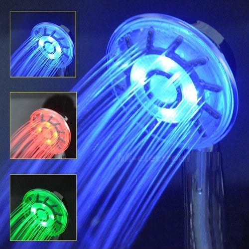 Soffione Luminoso Per Doccia Con Led Rosso Verde Blu.bagno Cromoterapia Fai da te/Attrezzature per cucine e bagni/Attrezzature per bagni/Docce e componenti doccia/Filtri supporti e soffioni doccia/Telefoni doccia Trade Shop italia - Napoli, Commerciovirtuoso.it