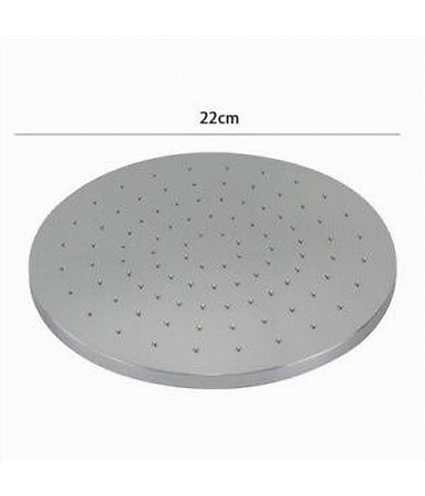 Soffione Per Doccia Anticalcare In Abs Cromato Effetto Pioggia Tondo 22 Cm 59226
