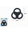 Soffione Per Doccia Bagno 3 Anelli Ugelli In Abs Doccetta Multigetto Nero 87516