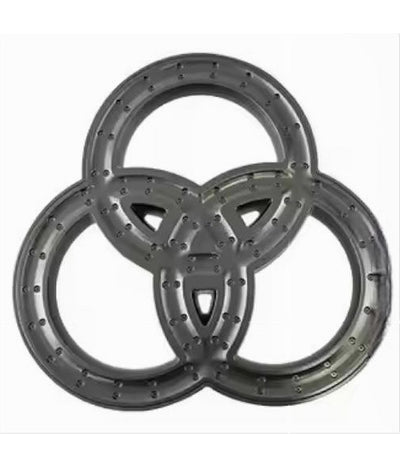 Soffione Per Doccia Bagno 3 Anelli Ugelli In Abs Doccetta Multigetto Nero 87516