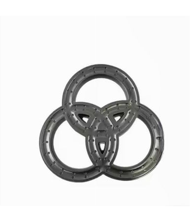 Soffione Per Doccia Bagno 3 Anelli Ugelli In Abs Doccetta Multigetto Nero 87516