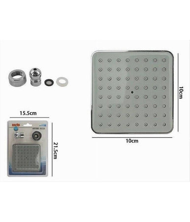 Soffione Per Doccia Quadrato 10 Cm Ugelli Fori Bagno Miscelatore Attacchi 69282