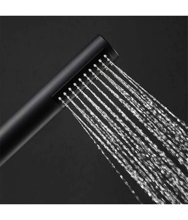 Soffione Slim Doccia Moderno Nero Bagno Doccetta A Pioggia Filtro Anticalcare 87473