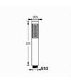 Soffione Slim Doccia Moderno Nero Bagno Doccetta A Pioggia Filtro Anticalcare 87473
